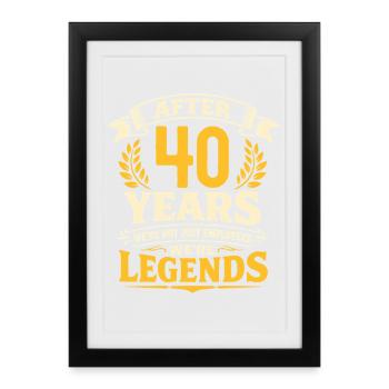 40th Company Anniversary Service Anniversary Work - Framed poster (27 × 37 cm) - black - Front