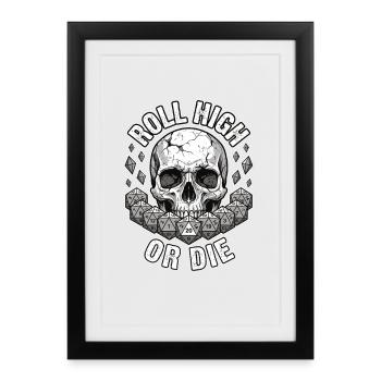 Tabletop Dice Shirt for Role-Playing Game Fans - Framed poster (27 × 37 cm) - black - Front