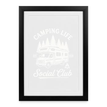Camping Life Design for RV Fans - Framed poster (27 × 37 cm) - black - Front