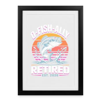 Ofish Ally Retired 2026 - Gerahmtes Poster (27 × 37 cm) - Schwarz - Vorne