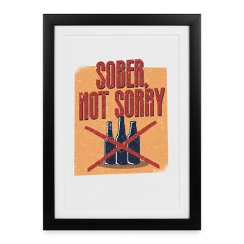 Anti-alcoholic abstinent - Framed poster (27 × 37 cm) - black - Front