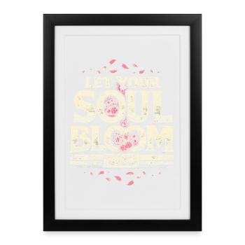 Fleurs de cerisier Sakura Fleurs de cerisier Votre floraison d’âme - Affiche encadrée (27 × 37 cm) - noir - Devant