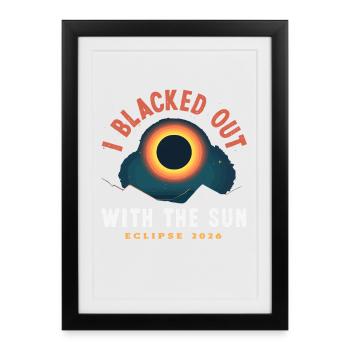 Solar eclipse 2026, August 12 - Framed poster (27 × 37 cm) - black - Front