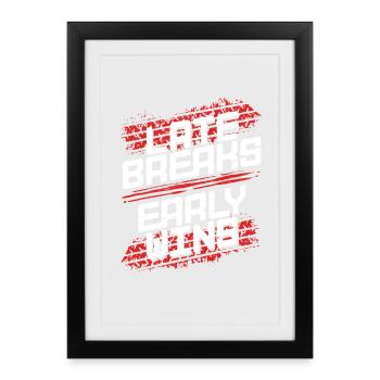 Course automobile Automobile Échappées tardives Premières victoires - Affiche encadrée (27 × 37 cm) - noir - Devant