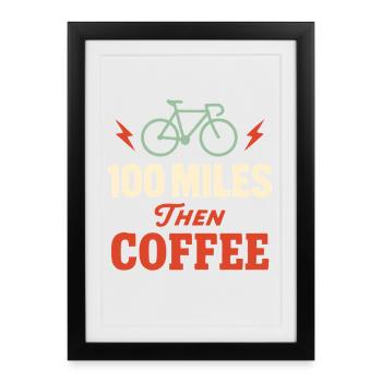 Century Ride 100-mile ride Cyclist Century - Framed poster (27 × 37 cm) - black - Front