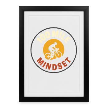 Century Ride 100-mile ride Cyclist Century - Framed poster (27 × 37 cm) - black - Front