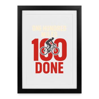 Century Ride 100-mile ride Cyclist Century - Framed poster (27 × 37 cm) - black - Front
