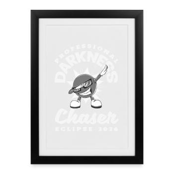 Solar eclipse 2026, August 12 - Framed poster (27 × 37 cm) - black - Front