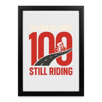 Century Ride 100-mile ride Cyclist Century - Framed poster (27 × 37 cm) - black - Front