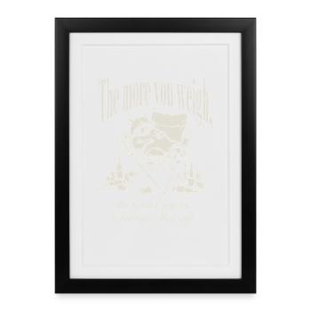 Plus tu peses plus tu es difficile d’enlever un raton laveur drôle - Affiche encadrée (27 × 37 cm) - noir - Devant