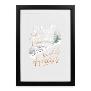 Dead Tracks Wild Hearts - Fuchs Natur Design - Affiche encadrée (27 × 37 cm) - noir - Devant