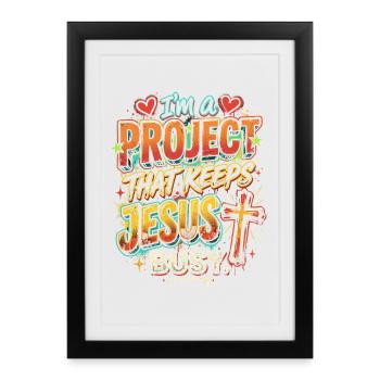 Project that occupies Jesus - Framed poster (27 × 37 cm) - black - Front