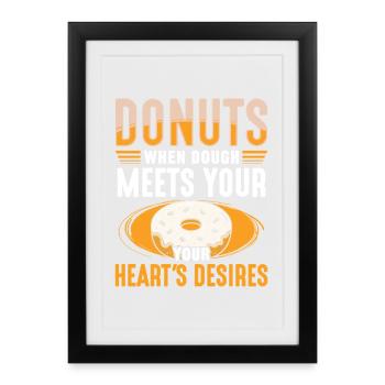 Restauration rapide en donuts - Affiche encadrée (27 × 37 cm) - noir - Devant
