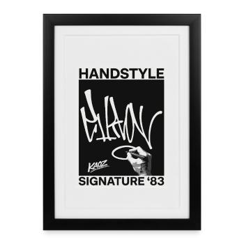 Handstyle Graffiti Signature '83 - Framed poster (27 × 37 cm) - black - Front