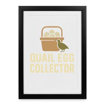 Quail Keeper Quail Farmer Backyard Quail - Framed poster (27 × 37 cm) - black - Front