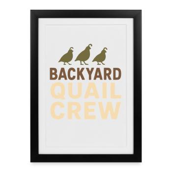 Quail Keeper Quail Farmer Backyard Quail - Framed poster (27 × 37 cm) - black - Front