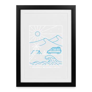 Camping Scouts Mountain Hiking Forest Campers - Framed poster (27 × 37 cm) - black - Front