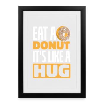 Restauration rapide en donuts - Affiche encadrée (27 × 37 cm) - noir - Devant