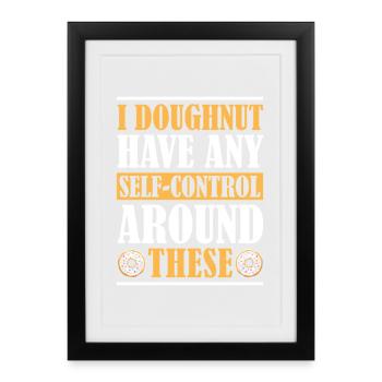 Restauration rapide en donuts - Affiche encadrée (27 × 37 cm) - noir - Devant