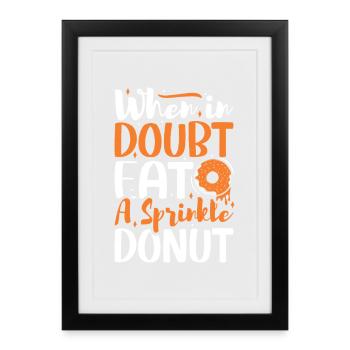 Restauration rapide en donuts - Affiche encadrée (27 × 37 cm) - noir - Devant