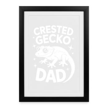 Crowned Gecko Sayings Funny Crowned Gecko Gift - Framed poster (27 × 37 cm) - black - Front