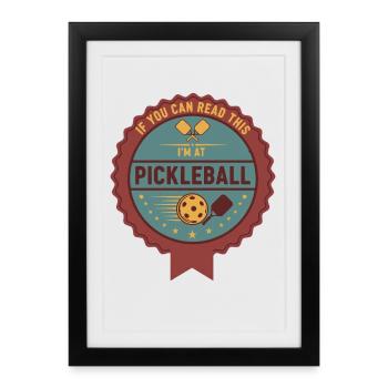 Joueur drôle de pickleball pickleball - Affiche encadrée (27 × 37 cm) - noir - Devant