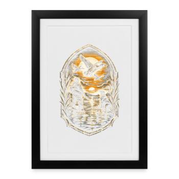 duck shooting - Framed poster (27 × 37 cm) - black - Front
