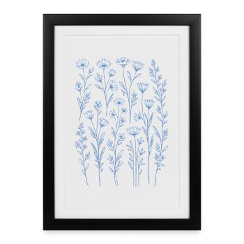 Jardin de fleurs sauvages vintage Flower Women - Affiche encadrée (27 × 37 cm) - noir - Devant