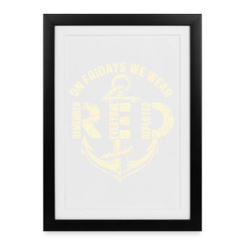 Le vendredi, nous portons du rouge Remember Deployed - Affiche encadrée (27 × 37 cm) - noir - Devant