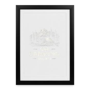 Camping Adventure Saying Go Camping Stay Wild Camp - Framed poster (27 × 37 cm) - black - Front
