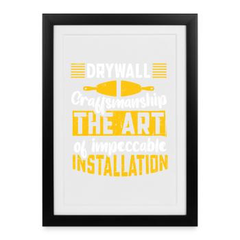 Drywall Drywall Builder Drywall Fitter - Framed poster (27 × 37 cm) - black - Front