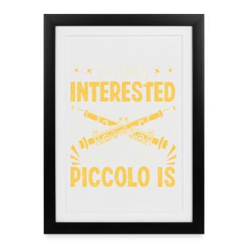 Musicien d’instrument de fanfare de fanfare de Piccoloïste - Affiche encadrée (27 × 37 cm) - noir - Devant