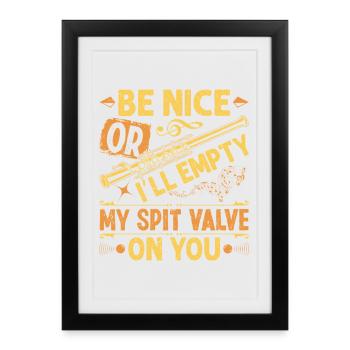  Piccoloist Spit Valve Marching Band Uniform - Framed poster (27 × 37 cm) - black - Front