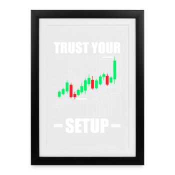 Faites confiance à votre opérateur de la Bourse en configuration - Affiche encadrée (27 × 37 cm) - noir - Devant
