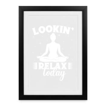 Les passionnés de Pilates cherchent à se détendre aujourd’hui Pilates - Affiche encadrée (27 × 37 cm) - noir - Devant