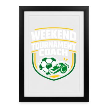 Soccer Training Youth Sports Coach - Framed poster (27 × 37 cm) - black - Front