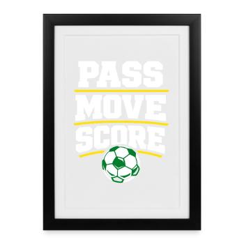 Soccer Training Youth Sports Coach - Framed poster (27 × 37 cm) - black - Front