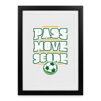 Soccer Training Youth Sports Coach - Framed poster (27 × 37 cm) - black - Front