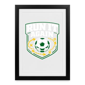 Soccer Training Youth Sports Coach - Framed poster (27 × 37 cm) - black - Front