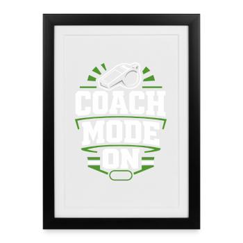 Soccer Training Youth Sports Coach - Framed poster (27 × 37 cm) - black - Front