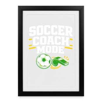 Soccer Training Youth Sports Coach - Framed poster (27 × 37 cm) - black - Front