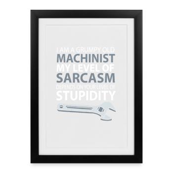 Locksmith Mechanic Mechanical Engineering CNC - Framed poster (27 × 37 cm) - black - Front
