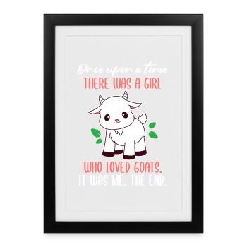 Conte d’amour de chèvre - Affiche encadrée (27 × 37 cm) - noir - Devant