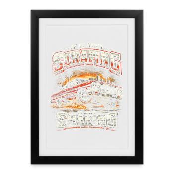 Lowrider Auto Si ça ne gratte pas, ça ne tremble pas - Affiche encadrée (27 × 37 cm) - noir - Devant