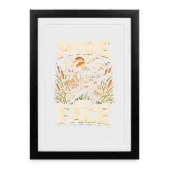 Duck Hunt Hide Your Face - Framed poster (27 × 37 cm) - black - Front