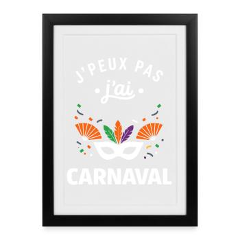 Karneval - Gerahmtes Poster (27 × 37 cm) - Schwarz - Vorne