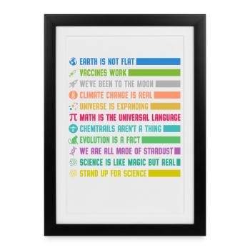 Colorful Science Statements - Framed poster (27 × 37 cm) - black - Front