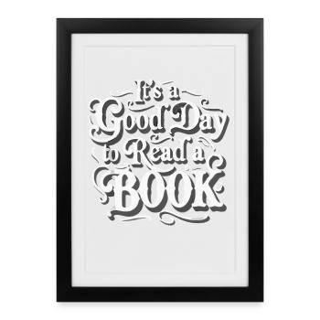 Good Day To Read A Book - Framed poster (27 × 37 cm) - black - Front