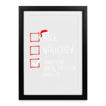 Innocent Until Proved Guilty Xmas Christmas  - Framed poster (27 × 37 cm) - black - Front