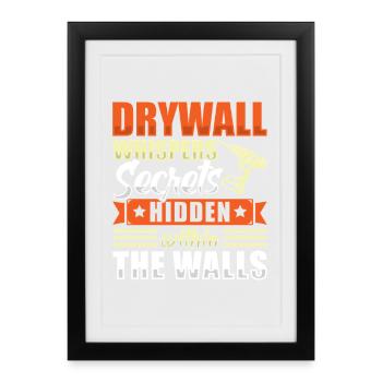 Drywall Drywall Builder Drywall Fitter - Framed poster (27 × 37 cm) - black - Front
